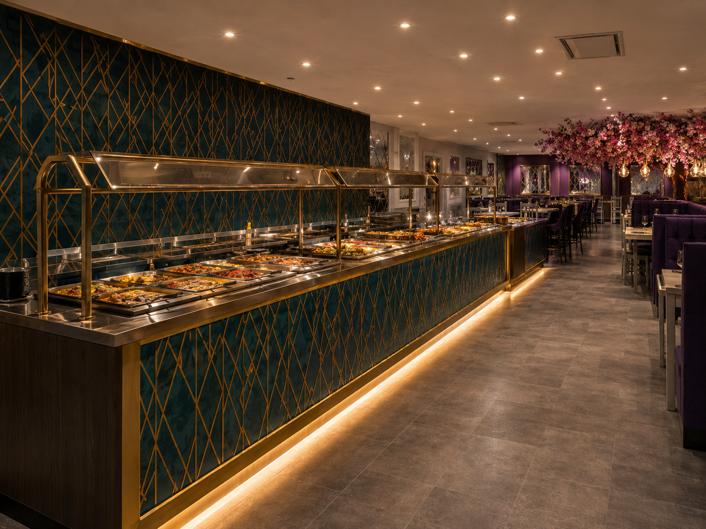 Luxury buffet serving